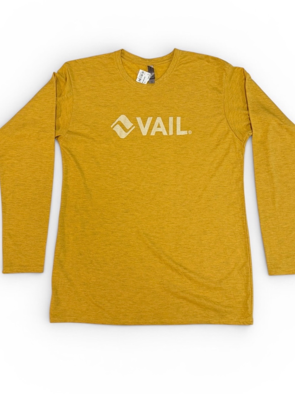 Men's Long Sleeve Vail Logo Tee - Mustard Yellow